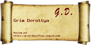 Grim Dorottya névjegykártya